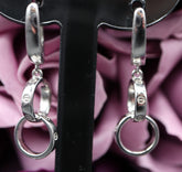 Cercei Argint 925 doua cercuri intercalate